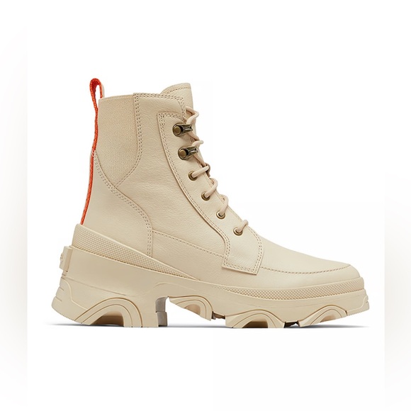 BRAND NEW SOREL BREX BOOT LACE WP Bleached (Ceramic/Optimized Orange) W 8.5 US - Picture 3 of 14
